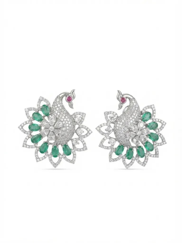 Peacock green ADS earring