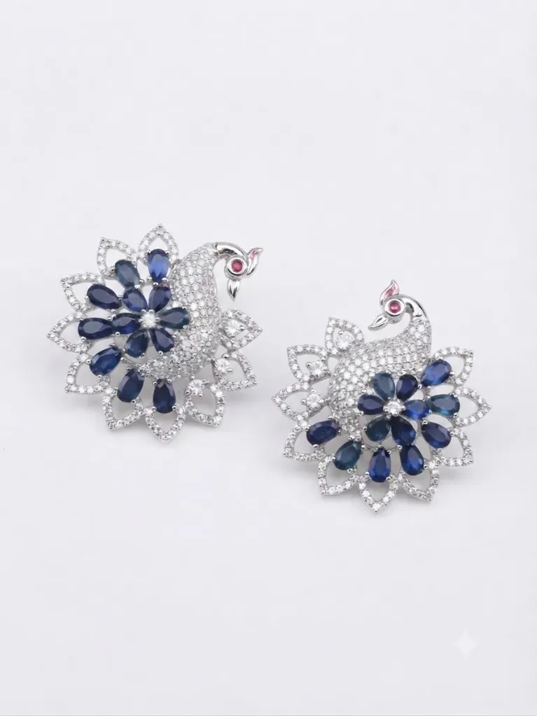 Peacock blue ADS earring